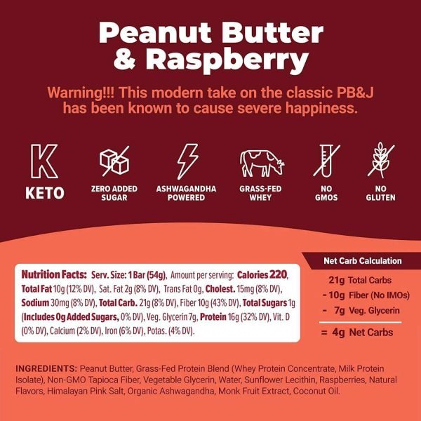 Atlas Protein Bar Peanut Butter + Raspberry