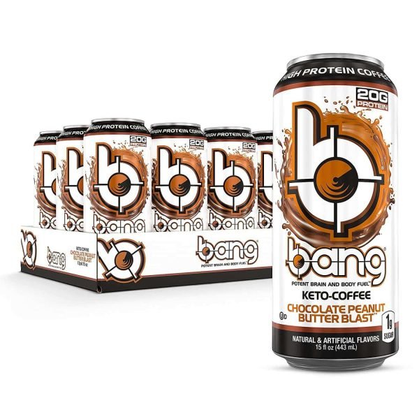 Bang Energy Drink Keto Coffee Chocolate Peanut Butter Blast Flavor