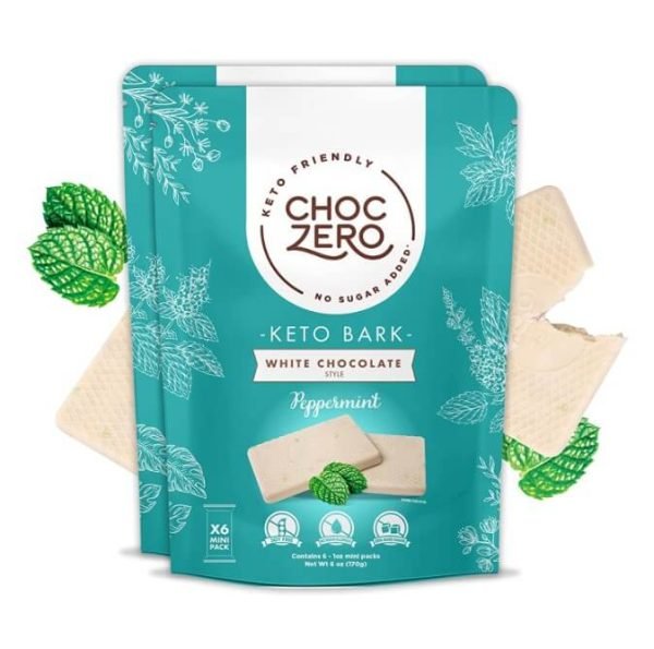 ChocZero Peppermint Bark - White Chocolate