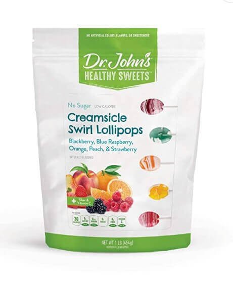 Dr Johns Sugar Freel Lollipop Creamsicle