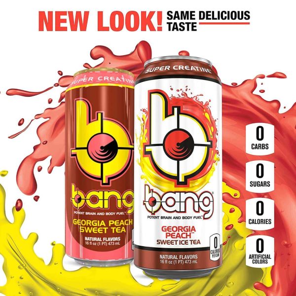 Bang Energy Tea Drink Georgia Peach Sweet