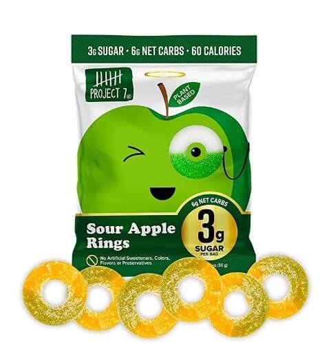 Project 7 Low Carb Candy Sour Apple Rings